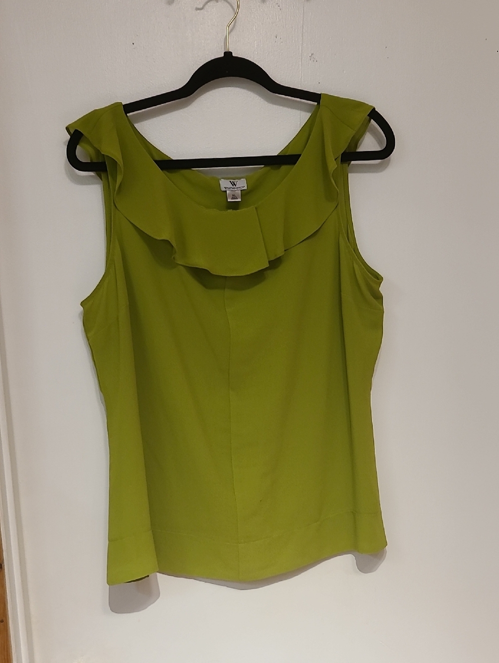 Worthington Green Ruffle Neck Sleeveless Camisole